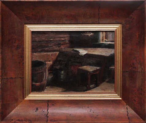 Кустодиев Борис Михайлович. Интерьер избы  